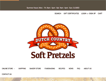 Tablet Screenshot of dutchcountrysoftpretzels.com